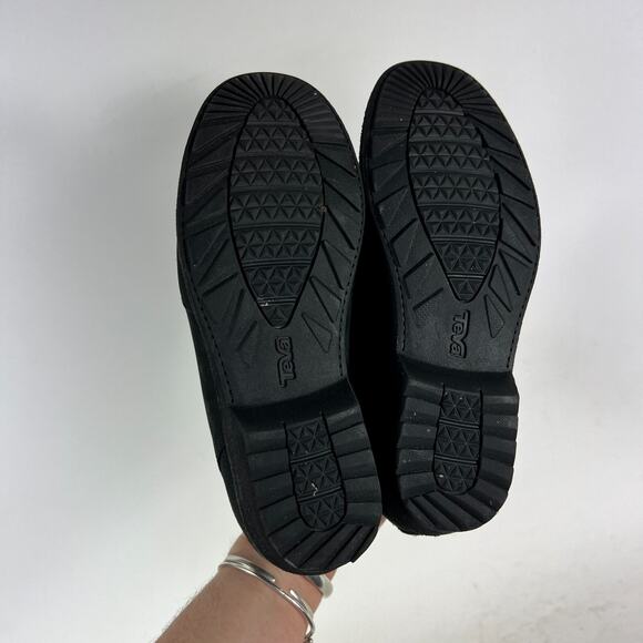 Teva De La Vina Dos Bison Oxfords Women 7.5 Black Leather Round Toe Casual Boots - Picture 8 of 12